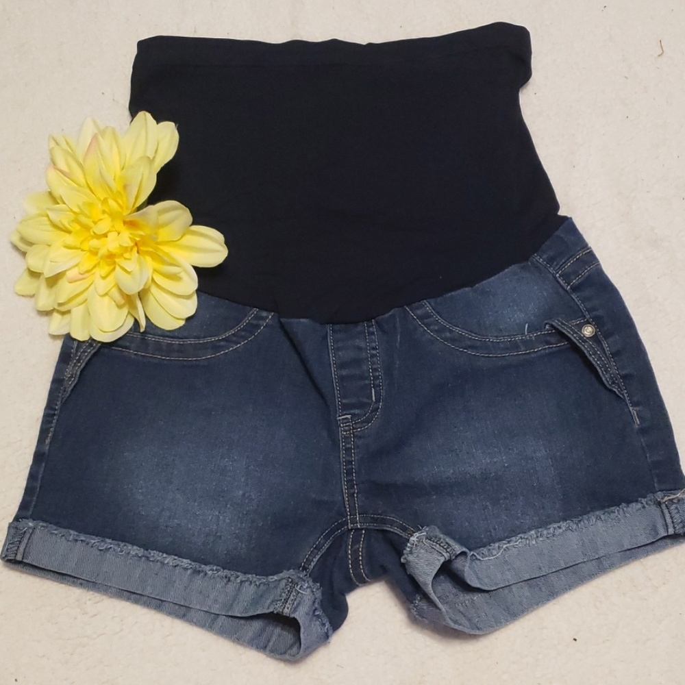 Maternity Stretch Jean Shorts
